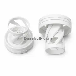 White plastic cap for effervescent tablet tubes with silica gel desiccant