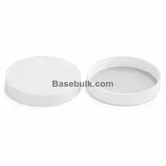 Cap 100 mm white smooth plastic with an induction heat seal liner