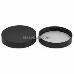 Cap 135 mm matte black plastic with an induction heat seal liner