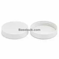 Cap 70 mm white smooth plastic