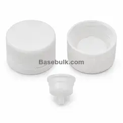 PP28 white plastic tamper-evident dropper screw cap