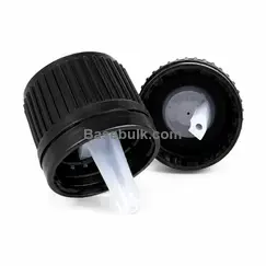 Plastic cap for amber glass dropper bottles