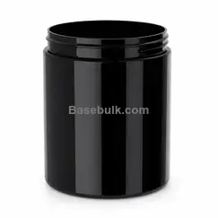 750 ml black HDPE wide-mouth jar with 100 mm neck, without cap