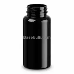 Packer bottle 150 ml, black PET, with a 38 mm neck, without cap