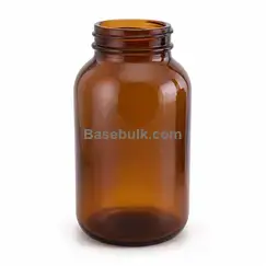 Packer bottle 200 ml amber glass with a 45 mm neck without cap