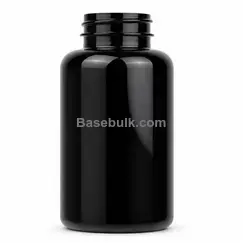Packer bottle 200 ml black PET with a 38 mm neck without cap