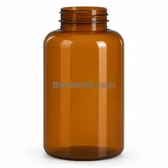 Packer bottle 400 ml amber PET with a 45 mm neck without cap
