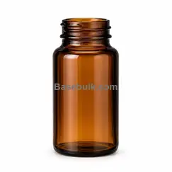 Packer bottle 75 ml amber glass with a 38 mm neck without cap