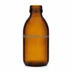 180 ml amber glass syrup bottle without cap