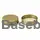45 mm gold ribbed metal cap with induction heat seal liner