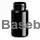 Packer bottle 100 ml, black PET, with a 38 mm neck, without cap