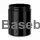 750 ml black HDPE wide-mouth jar with 100 mm neck, without cap