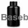 200 ml black PET packer bottle with 38 mm neck, without cap