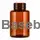 300 ml amber PET packer bottle with 45 mm neck, without cap