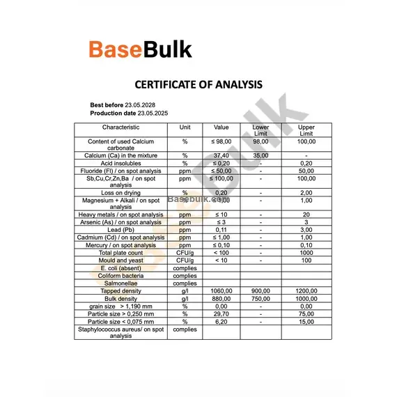 Calcium Carbonate product image, RM0000002