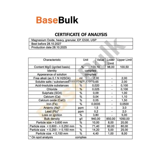 Magnesium Oxide product image, RM0000052