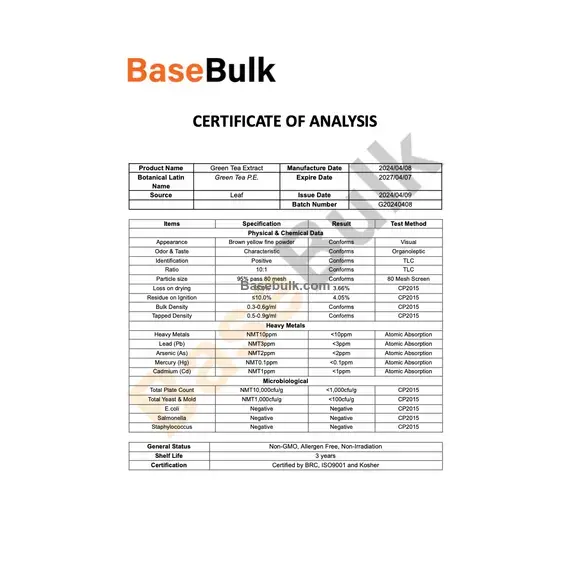 Green Tea Extract 10:1, additional product image