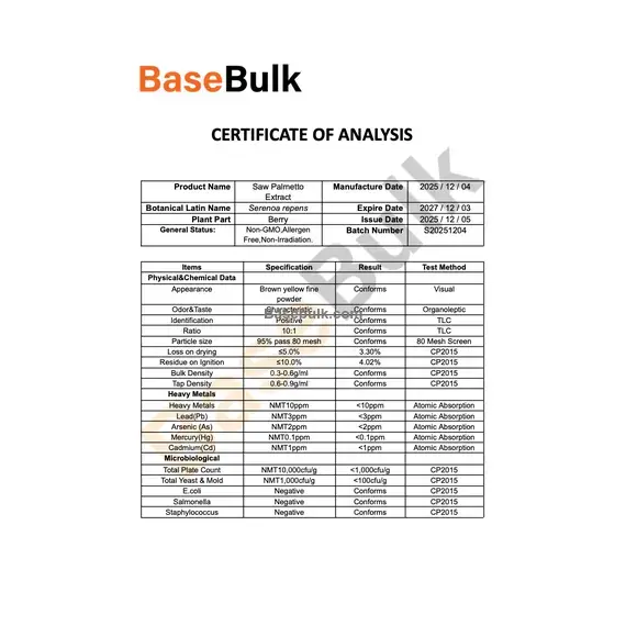 Saw palmetto extract 10:1 additional product image