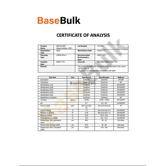 Metolose 90SH-15000SR product image, RM0000287