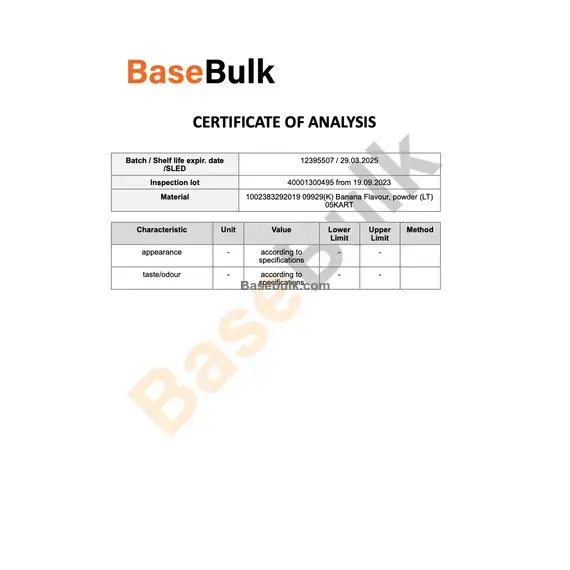 Banana flavoring product RM0000366