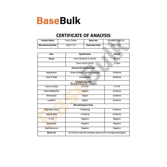 Ferric Citrate product image RM0000399