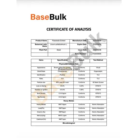Flaxseed (Linum usitatissimum) extract 10:1, RM0000511