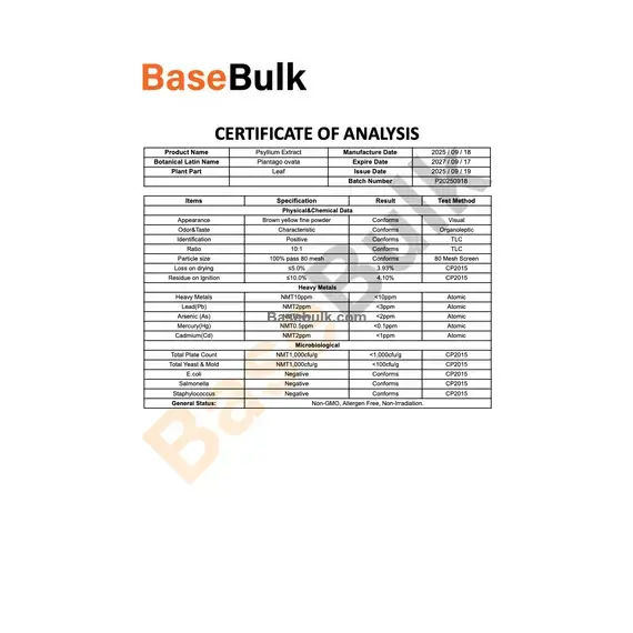 Psyllium Husk extract (LEAVES) 10:1 additional product image