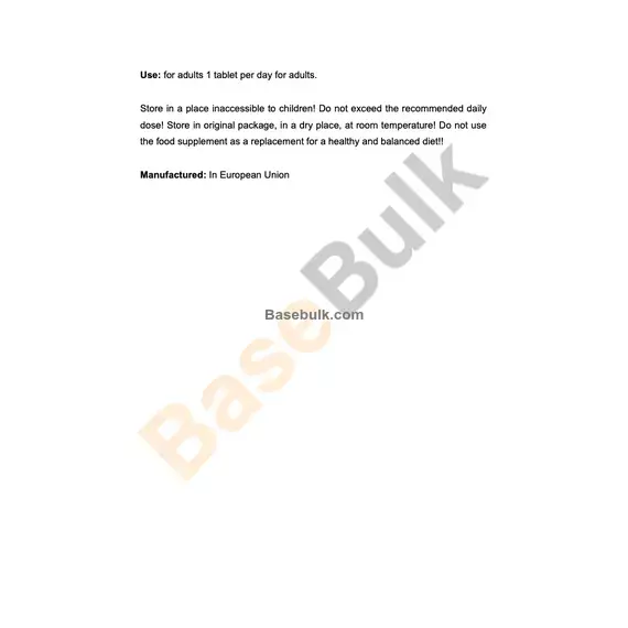 B complex tablets food supplement, 1000 tablets, 240 g