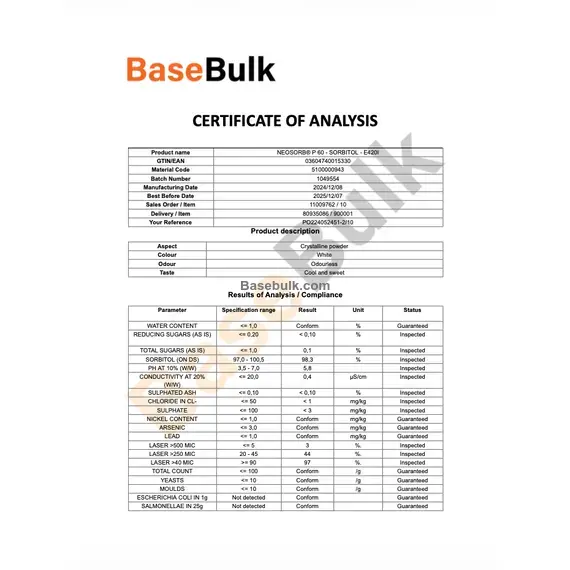 Sorbitol P20/60 product image, RM0000237