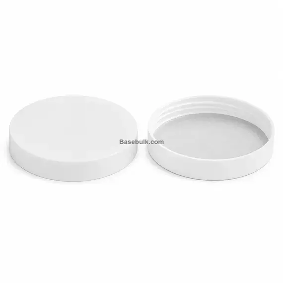 100 mm white smooth plastic cap with induction heat seal liner