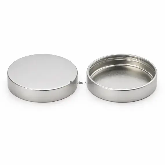 38 mm silver smooth metal cap