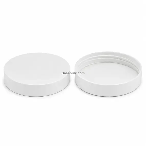 Cap 70 mm white smooth plastic