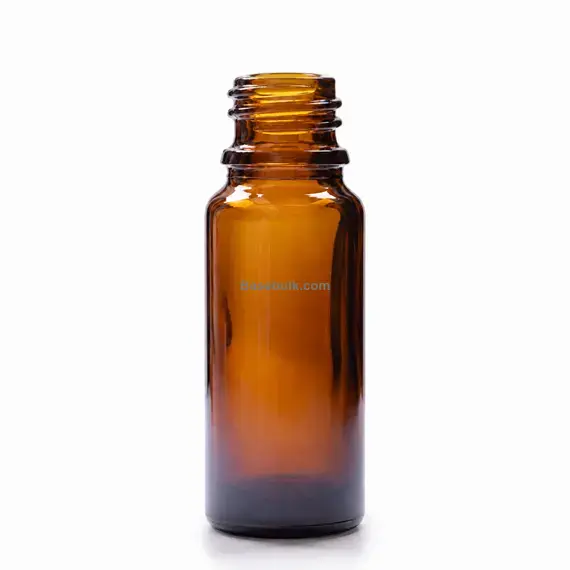 Dropper bottle 10 ml, amber glass, without a plastic dropper insert, without cap