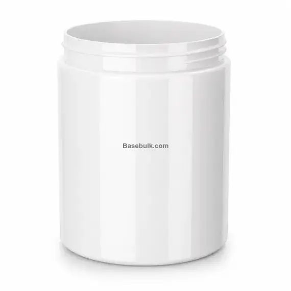 Wide-mouth 750 ml white PET jar with 100 mm neck, without cap