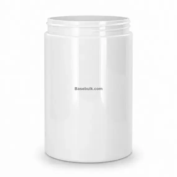 Wide-mouth jar 1000 ml white PET with 100 mm neck, without cap