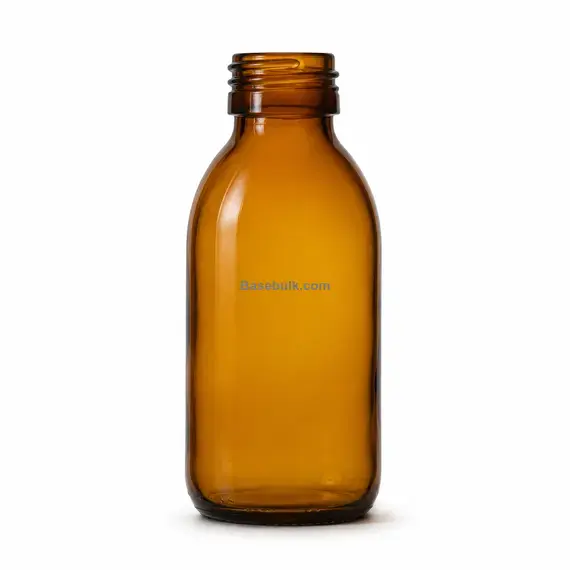 125 ml amber glass syrup bottle without cap