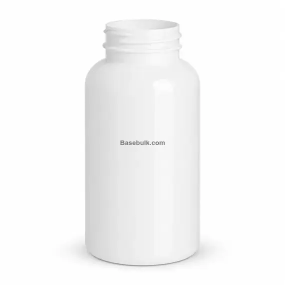 250 ml white PET packer bottle with 38 mm neck, without cap