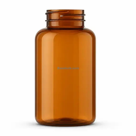 Packer bottle 300 ml amber PET with a 38 mm neck without cap