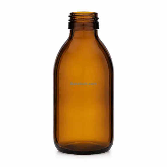 180 ml amber glass syrup bottle without cap