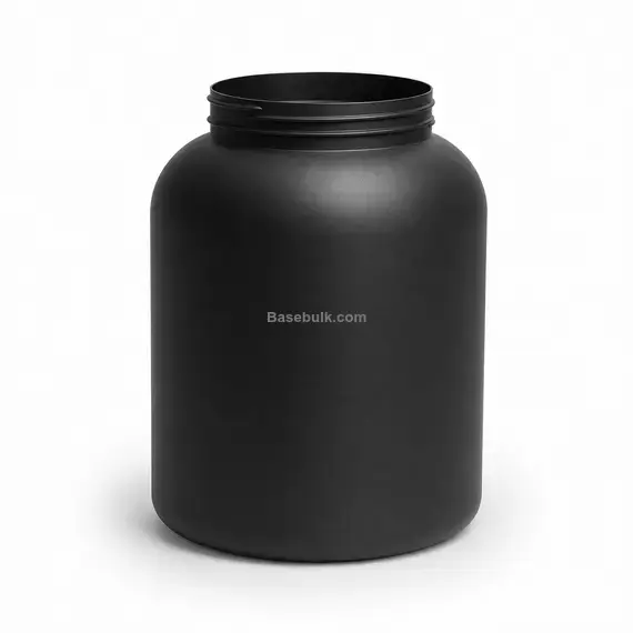 Wide-mouth jar 3000 ml black PET with 135 mm neck, without cap
