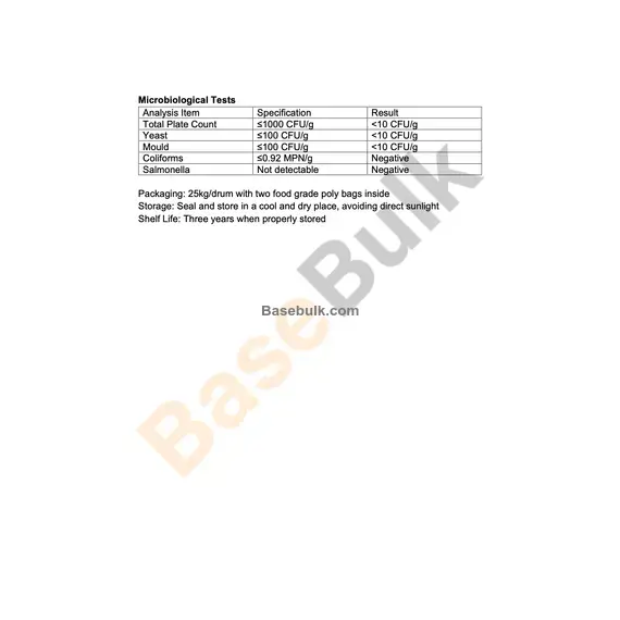 Sophora Japonica Extract Quercetin 95% specification sheet RM0000142