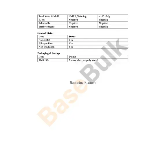 Pomegranate Extract polyphenols 40% specification analysis sheet RM0000215