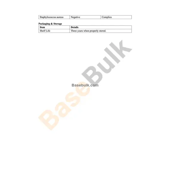 Lycopene 10% specification sheet with physical, chemical and microbiological analysis