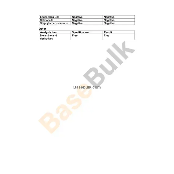 L-Arginine Alpha-Ketoglutarate AAKG 2:1 Spezifikationsanalyseblatt RM0000329