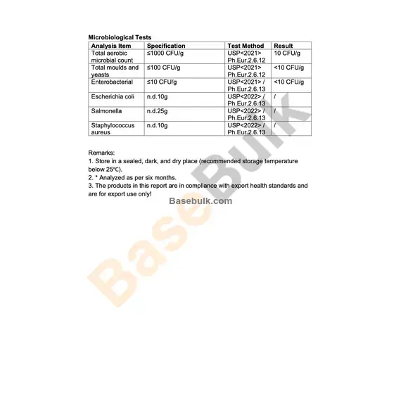 Vitamin D3 cholecalciferol 100,000 IU/g powder specification sheet