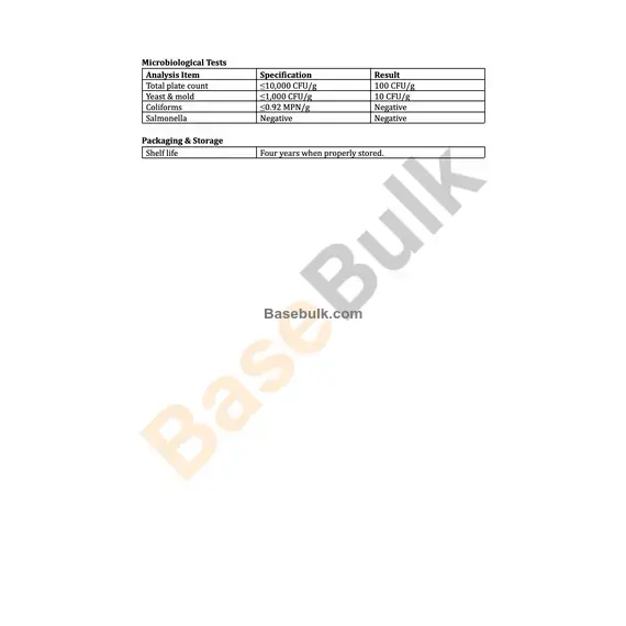 Red yeast extract 5:1 with 3% Monocolin K specification