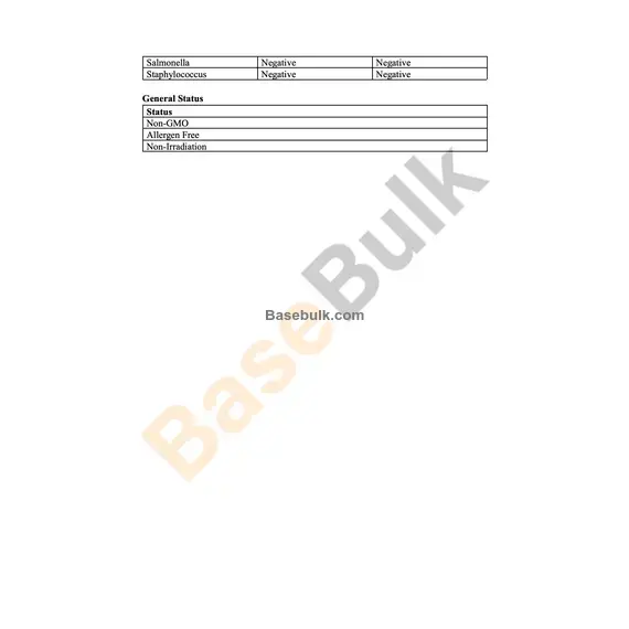 Chaga extract 10:1 specification sheet for RM0000406