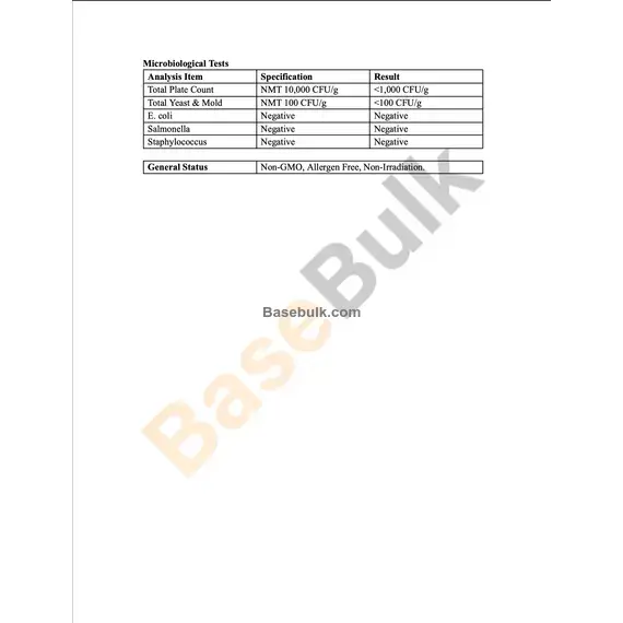Spezifikationsblatt für Ash Tea Leaf Extract 5:1 für RM0000432