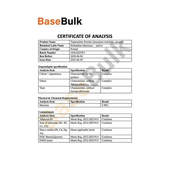 Topinambur (Helianthus tuberosus) powder RM0000510 additional product image