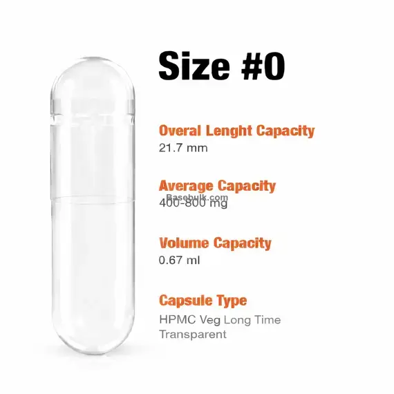 Empty Capsule Shells HPMC Veg #0 Long Time, additional product image